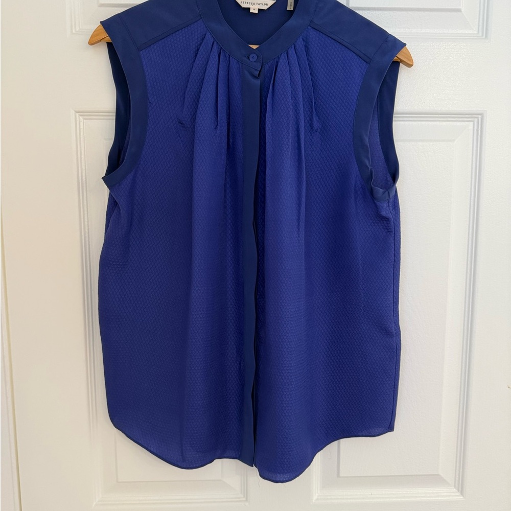 Rebecca Taylor 100% Silk Sleeveless Top, Size 8, Excellent Condition!